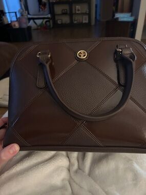 Giani Bernini Quilted Satchel Handbag - Brown